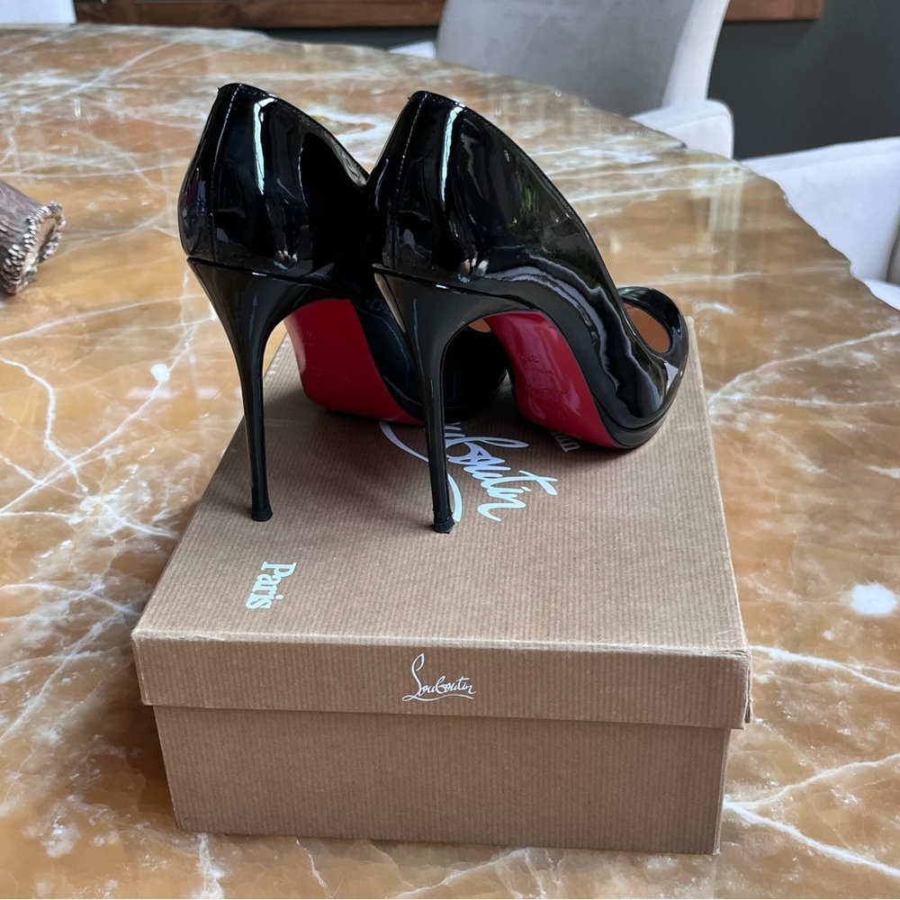 Christian Louboutin Black Filo 120 Patent Heels